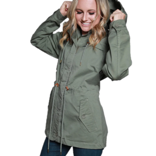 Kimes Ranch® Ladies Longrider 2 Anorak Dark Sage Jacket S22-120104