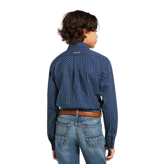Ariat® Boy's Dante Stretch Classic Long Sleeve Pacific Shirt 10039520
