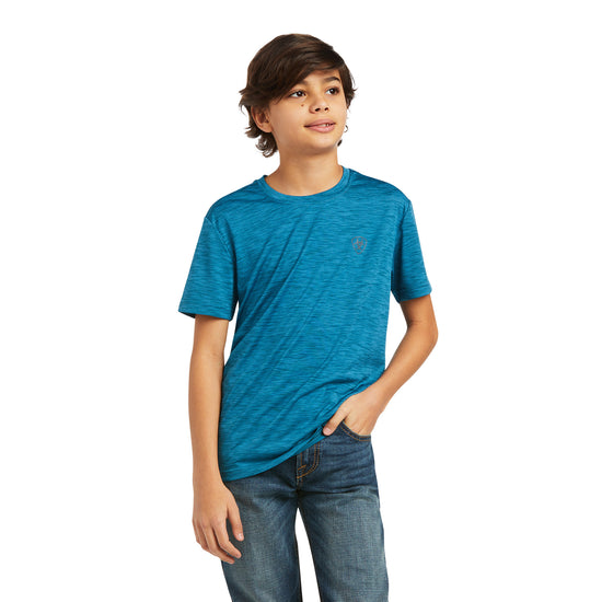 Ariat Boy's Charger Shield Short Sleeve Teal T-Shirt 10039586