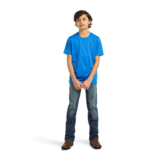 Ariat Boy's Charger Shield Short Sleeve Blue T-Shirt 10039587
