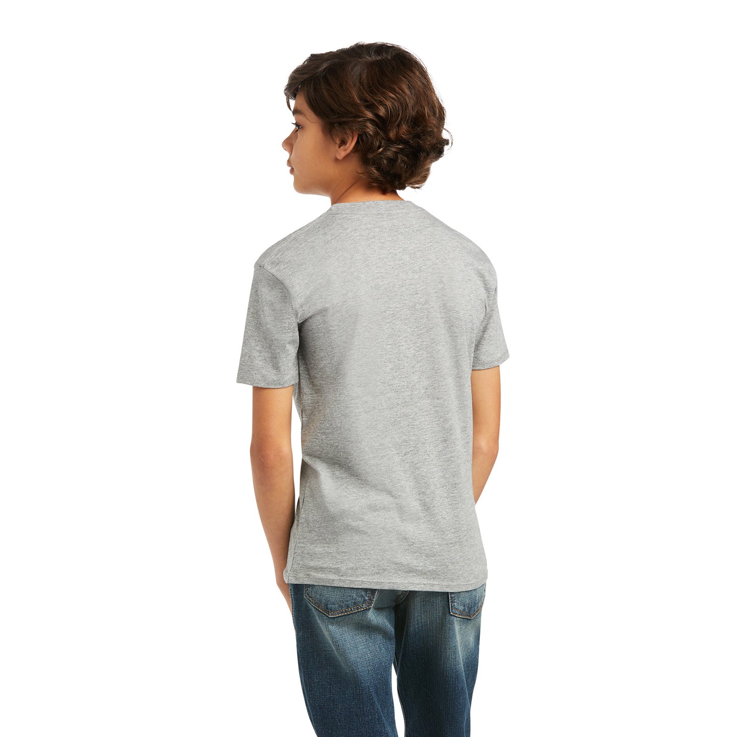 Ariat® Youth Boy's Short Sleeve Blends Heather Grey T-Shirt 10039936