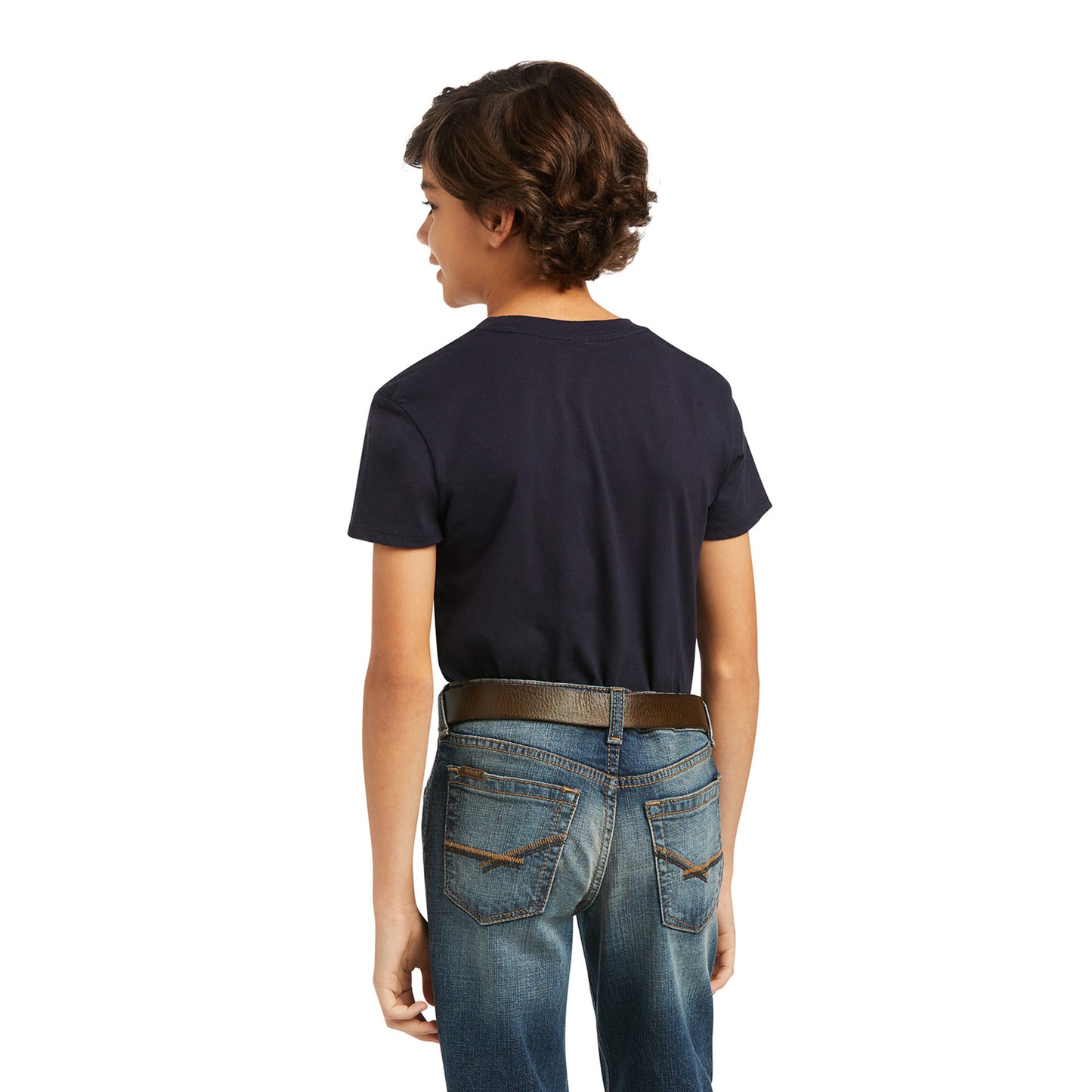 Ariat® Youth Boy's Navy Short Sleeve Bred In The USA T-Shirt 10039937