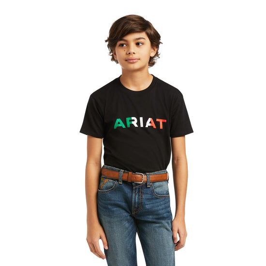 Ariat® Children's Viva Mexico Black Short Sleeve T-Shirt 10039939