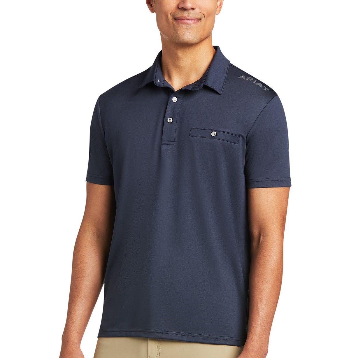 Ariat® Men's Norco Polo Blue Nights Short Sleeve Shirt 10039475