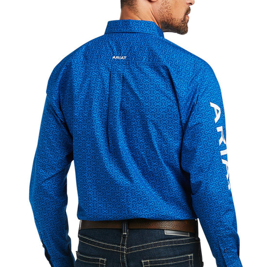 Ariat® Men's Team Bushwick Directoire Blue Long Sleeve Shirt 10039237