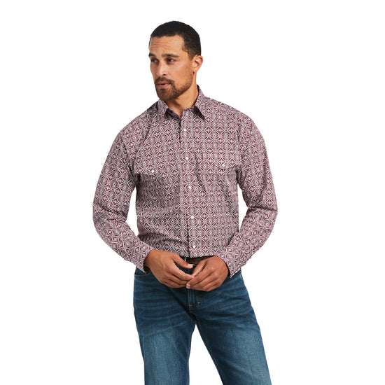 Ariat® Men's Classic Long Sleeve Purple Snap T-Shirt 10039263