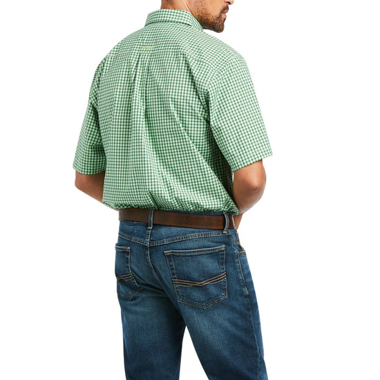 Ariat® Men's Pro Dean Classic Parrot Green Short Sleeve Shirt 10039302