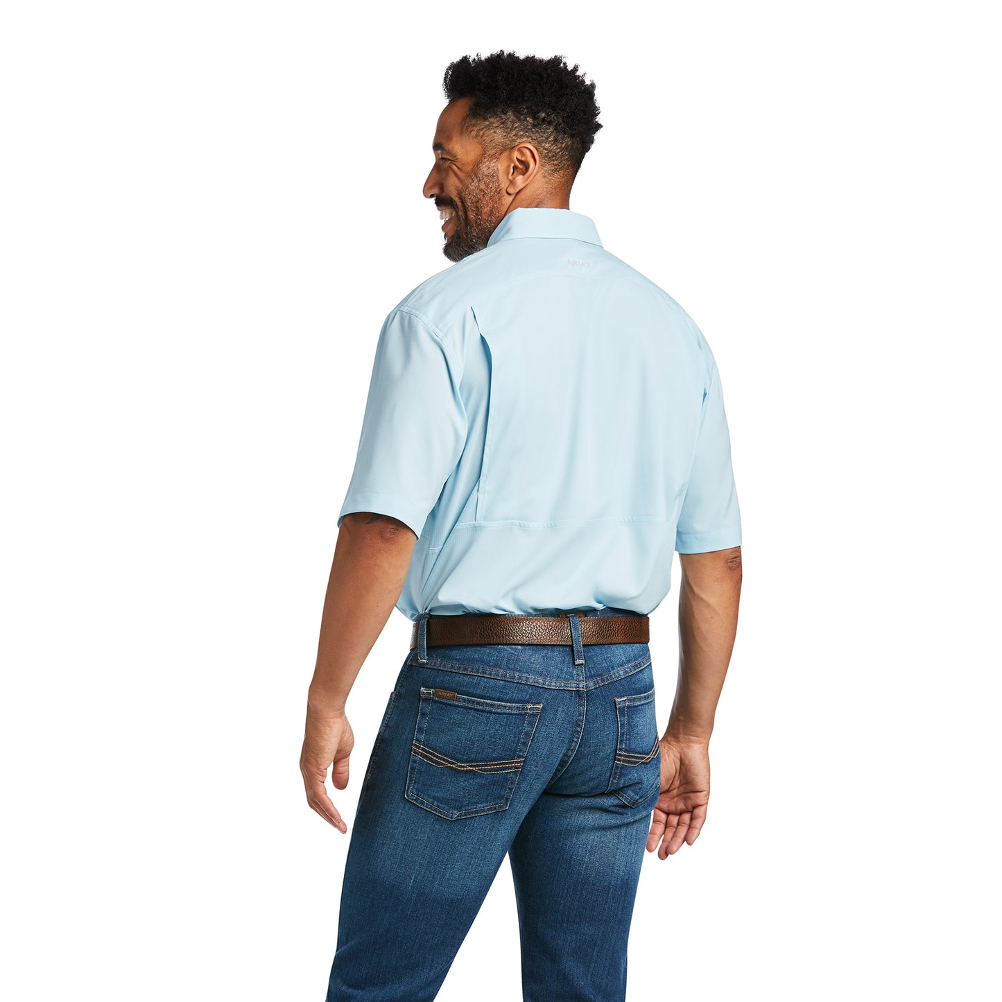 Ariat Men's VenTEK™ Crystal Blue Short Sleeve Button Down 10039372