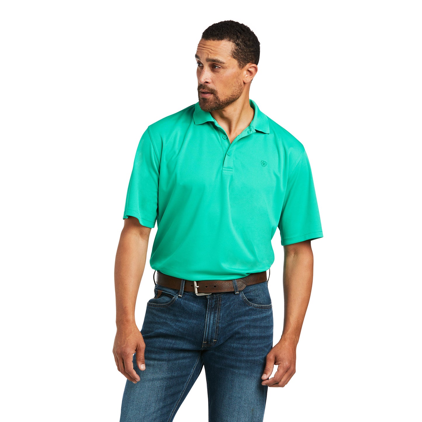 Load image into Gallery viewer, Ariat Men&amp;#39;s TEK Mint Polo Short Sleeve Shirt 10039379
