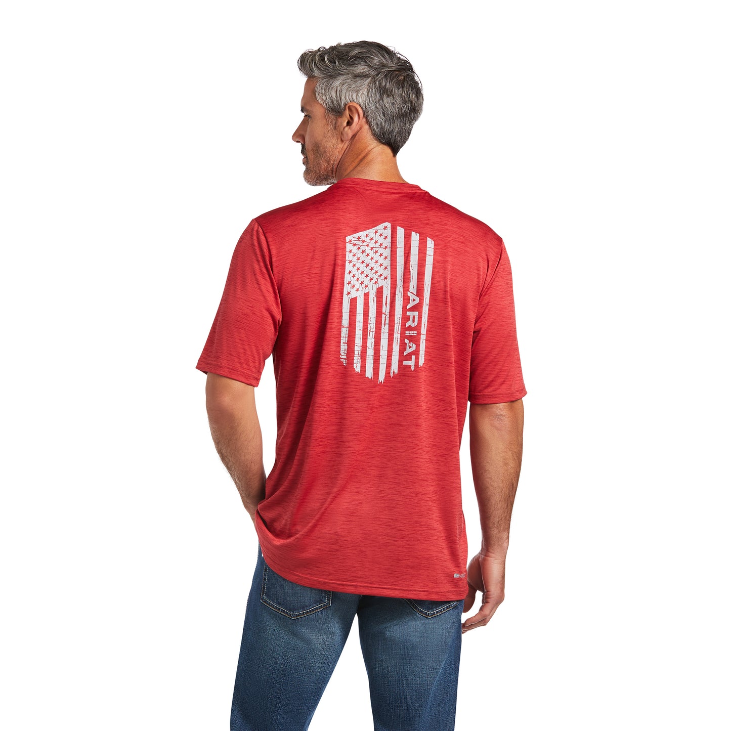 Ariat Men's Charger Vertical Flag Scooter Red T-Shirt 10039552 – Wild ...