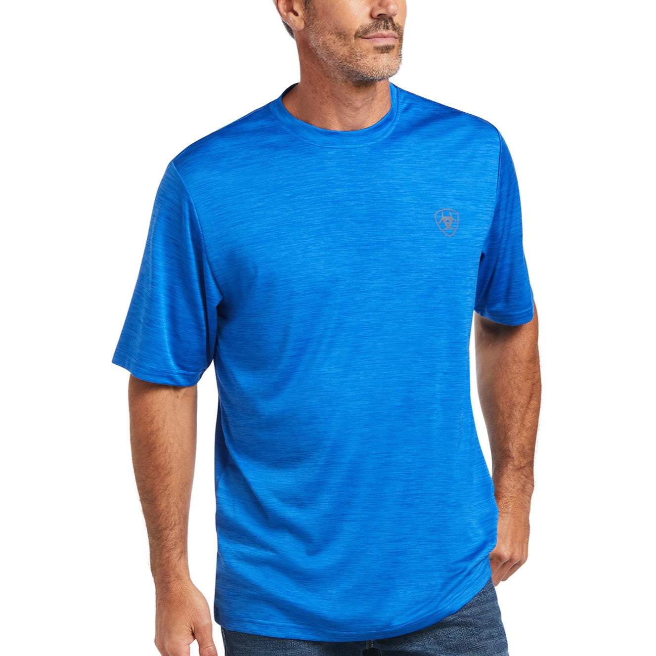 Ariat® Men's Charger Shield Cerulean Blue Short Sleeve Tee 10039556
