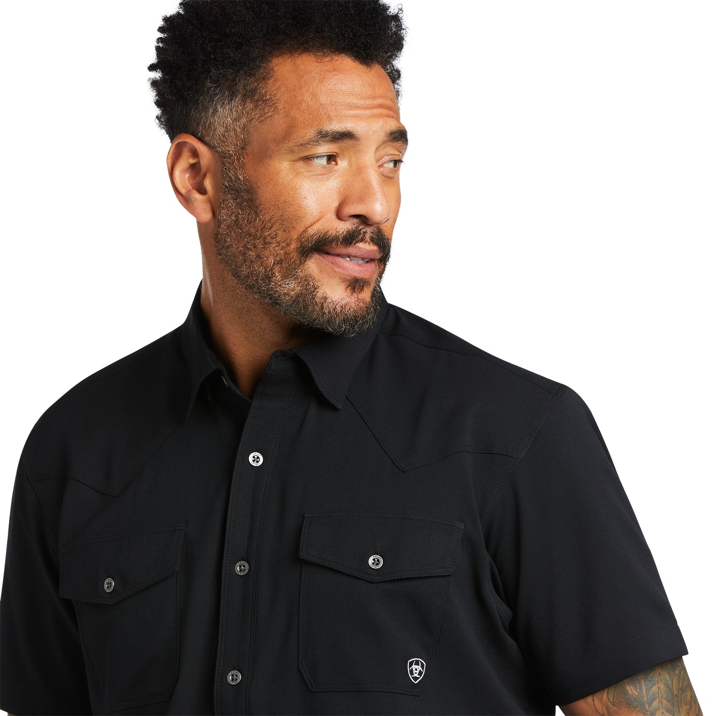 Ariat® Men's VenTEK™ Western Black Button Down Shirt 10039572