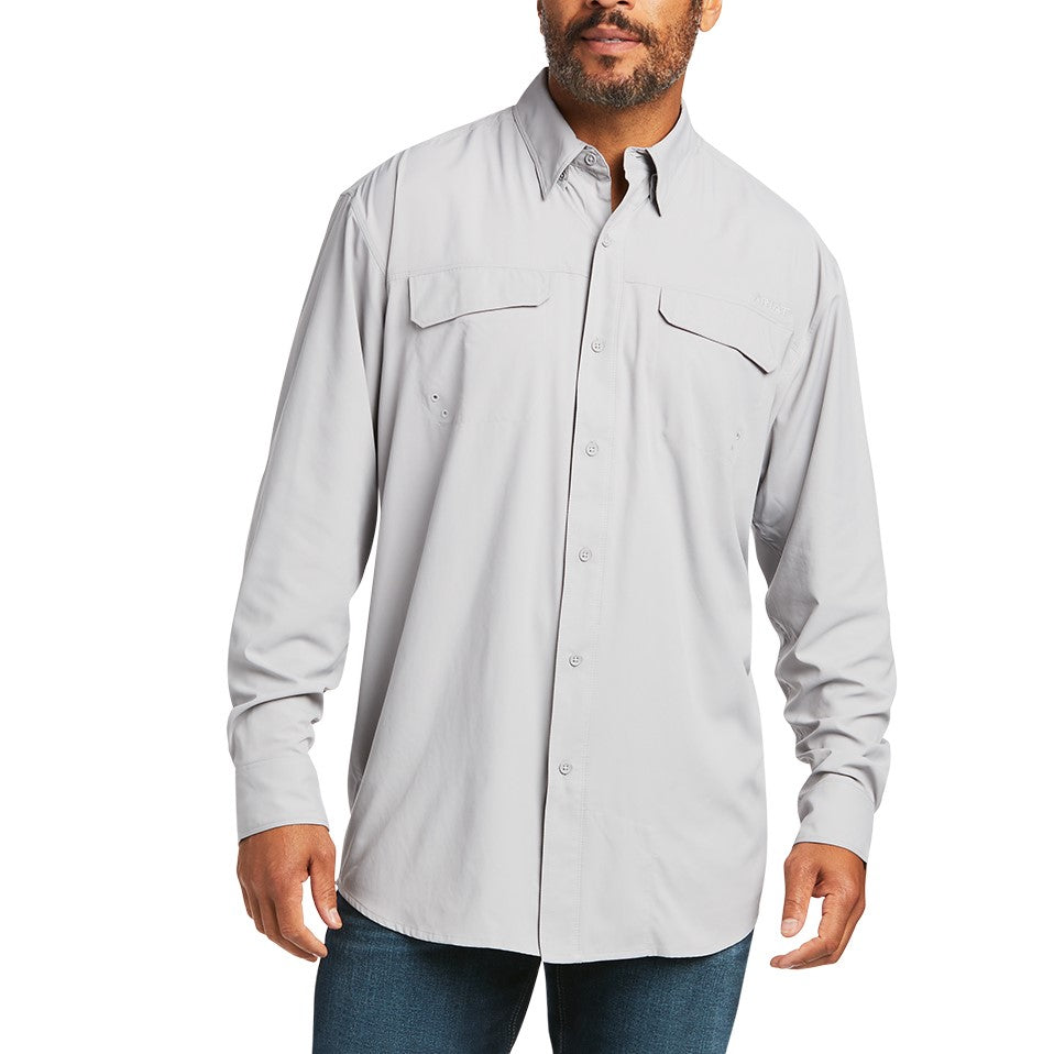Ariat® Men's VentTek™ Outbound Echo Grey Long Sleeve Shirt 10039579