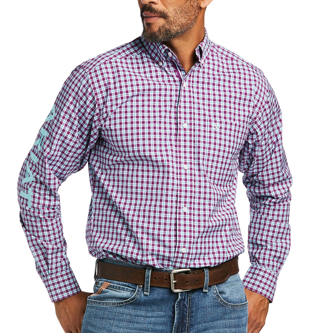 Ariat® Men's Team Tundra Imperial Violet Long Sleeve Shirt 10039659