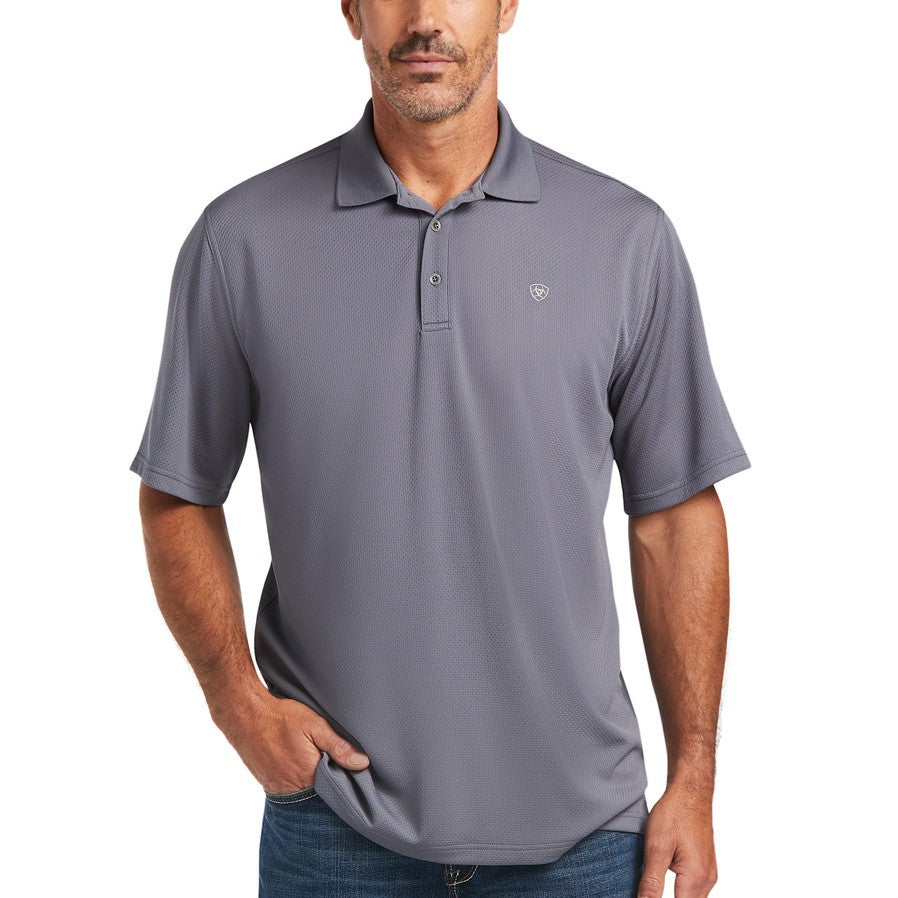 Ariat® Men's Ambition Carbon Zero Short Sleeve Polo Shirt 10039801