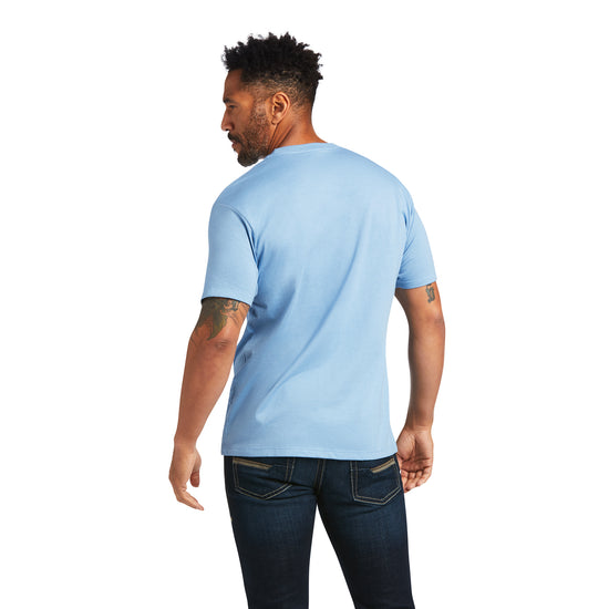 Ariat® Men's Bred In The USA Light Blue Short Sleeve T-Shirt 10039927