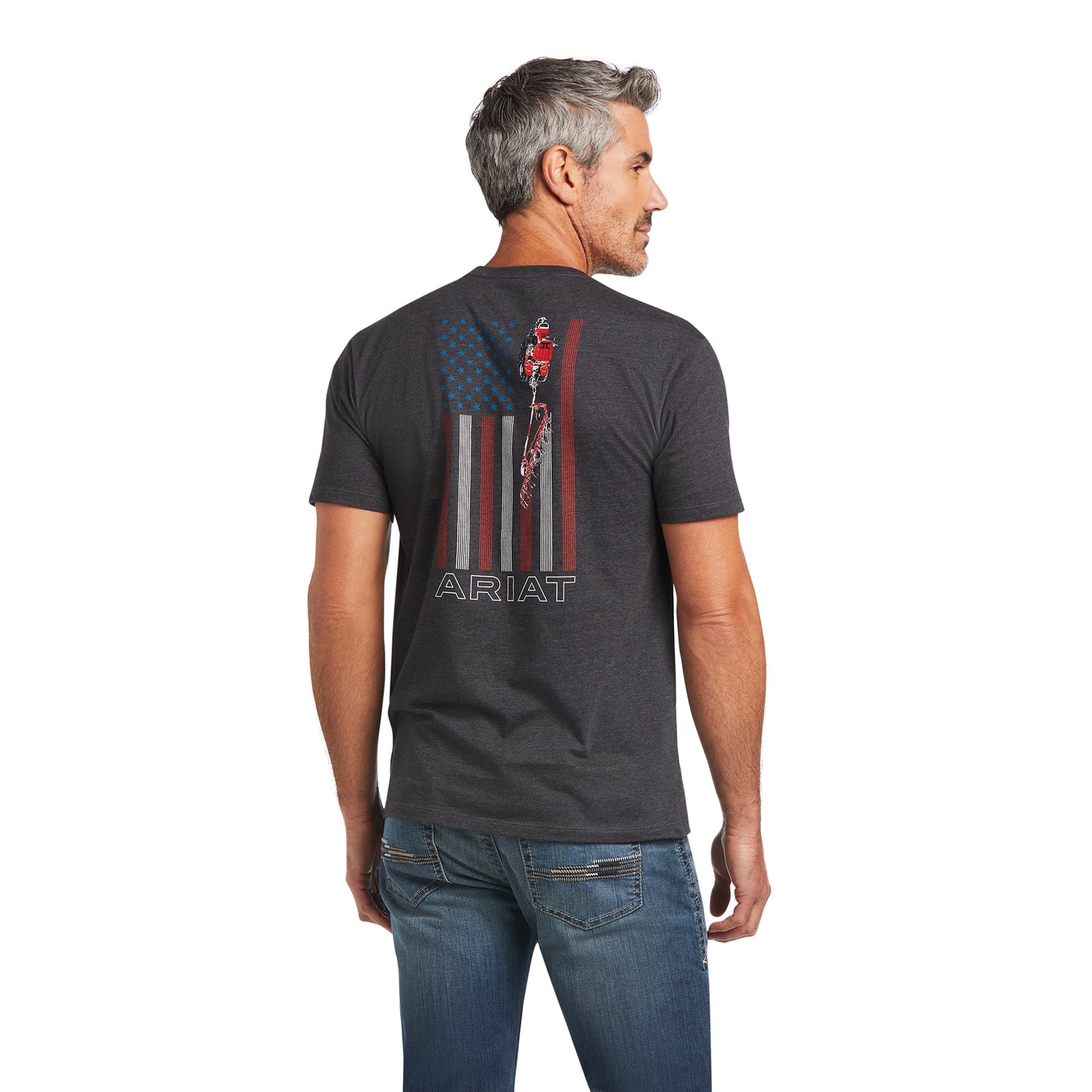 Ariat® Men's Short Sleeve Charcoal Heather Farm T-Shirt 10039930