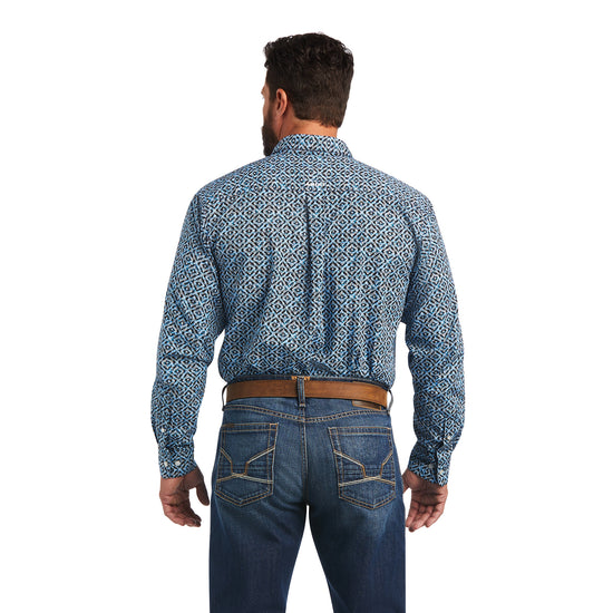 Ariat Men's Classic Miguel Brilliant Blue Button Down Shirt 10040768