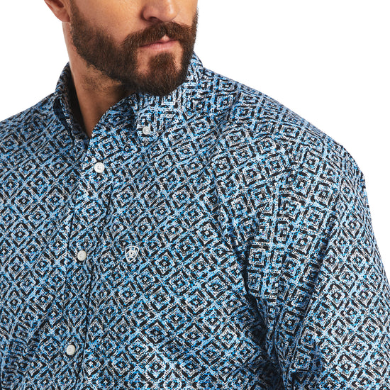 Ariat Men's Classic Miguel Brilliant Blue Button Down Shirt 10040768