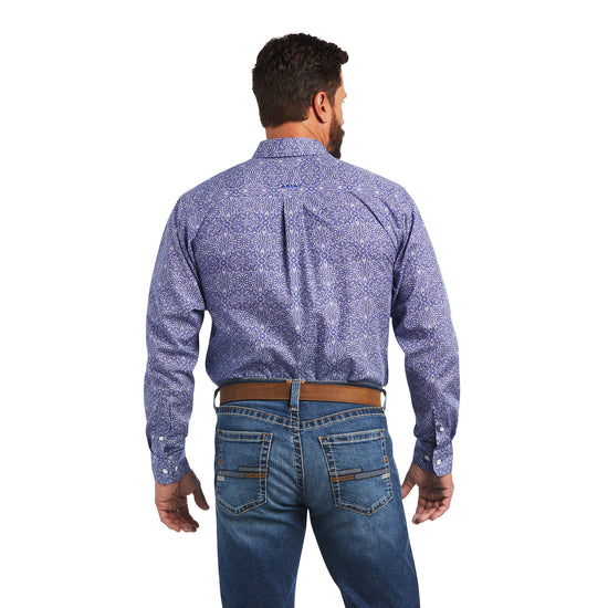 Ariat® Men's Wrinkle Free Slater Venus Blue Button Down Shirt 10040781