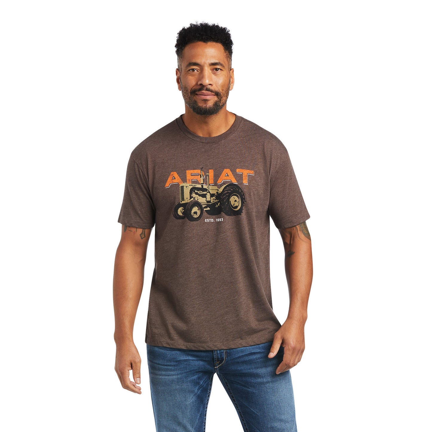 Ariat® Men's Tractor Graphic Brown Heather T-Shirt 10040866