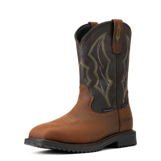 Ariat Men's RigTek­™ Waterproof Brown & Black Square Toe Boots 10034156