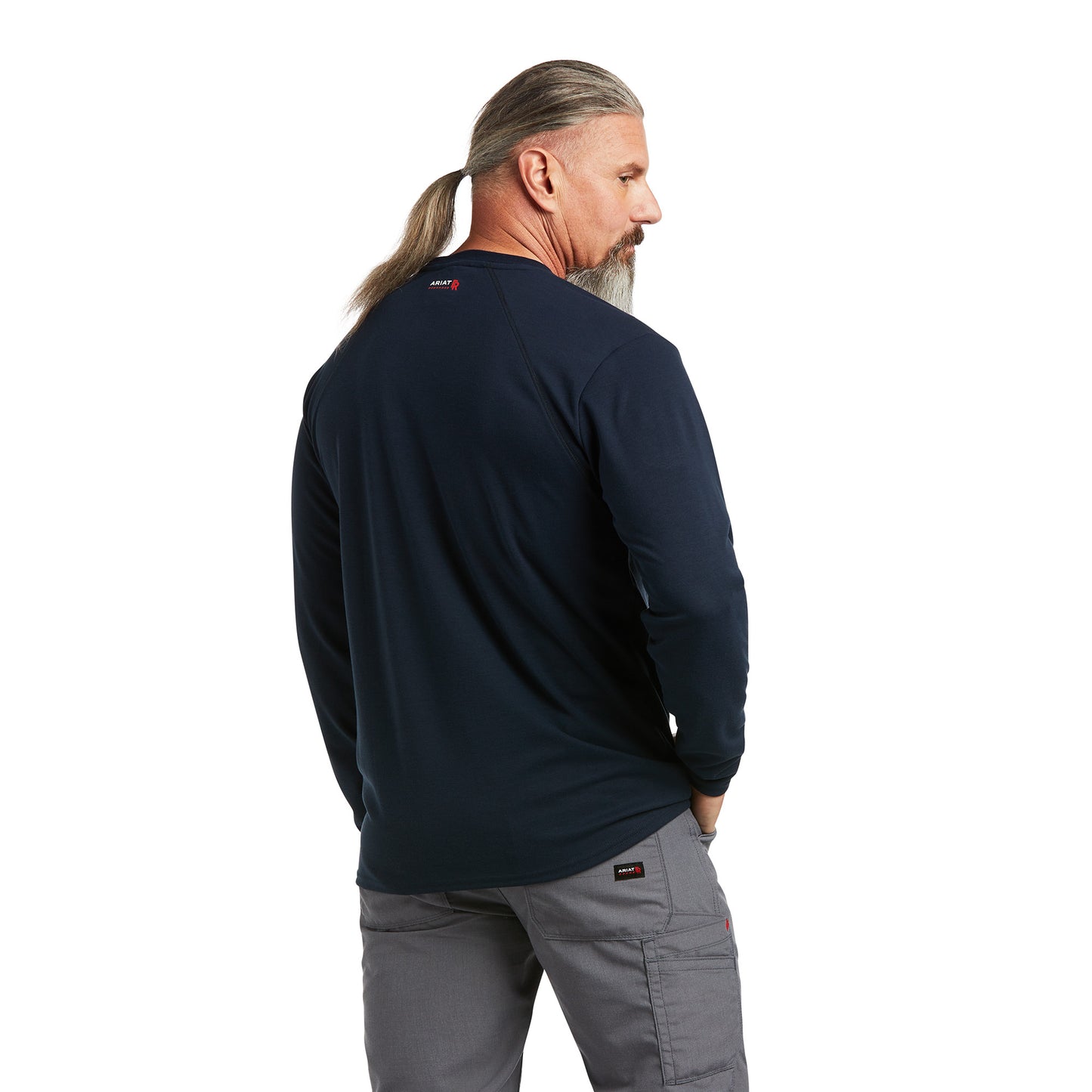 Ariat® Men's FR Max Protect Inherent Long Sleeve Navy T-Shirt 10039161