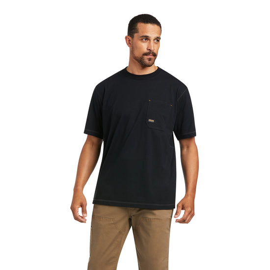 Ariat Men's Rebar Workman Reflective Flag Black T-shirt 10039176