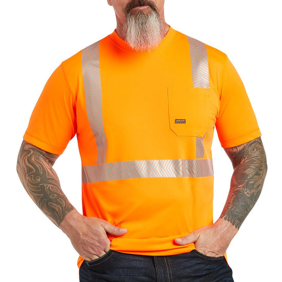 Ariat® Men's Rebar Hi-Vis ANSI Orange Reflective T-Shirt 10039195