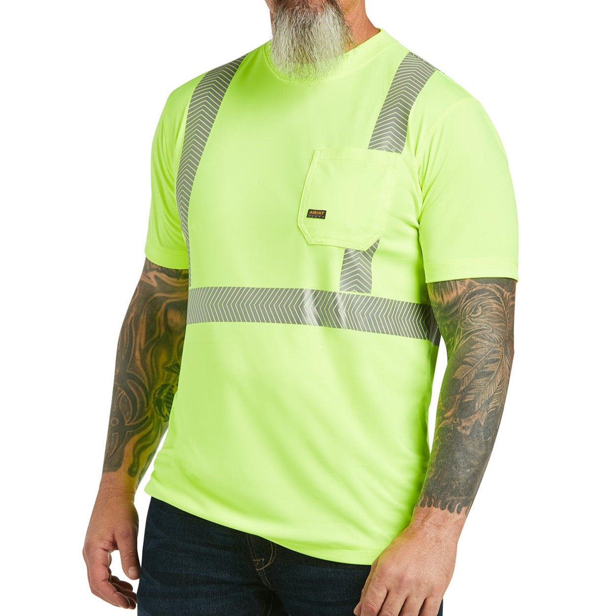 Ariat® Men's Rebar Hi-Vis ANSI Yellow Reflective T-Shirts 10039196