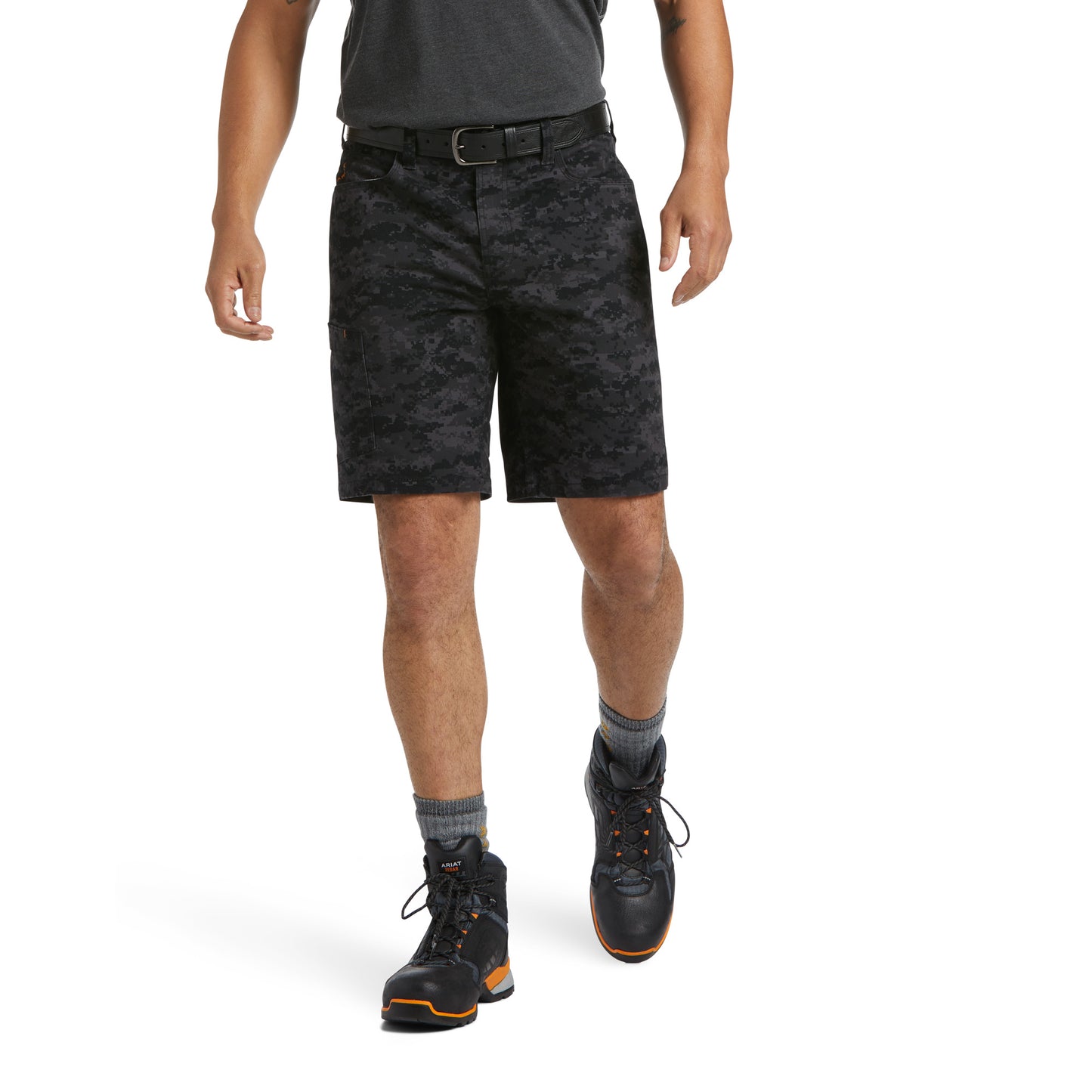 Ariat® Men's Rebar Black Camo DuraStretch Tough Shorts 10039342