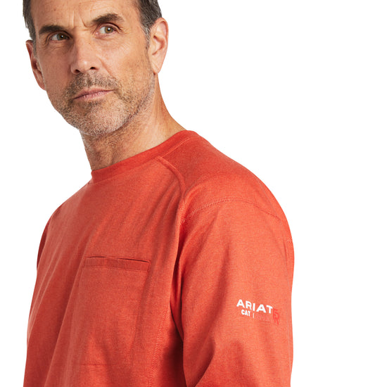 Ariat® Men's FR Air Crew Volcanic Heather Long Sleeve T-Shirt 10039390