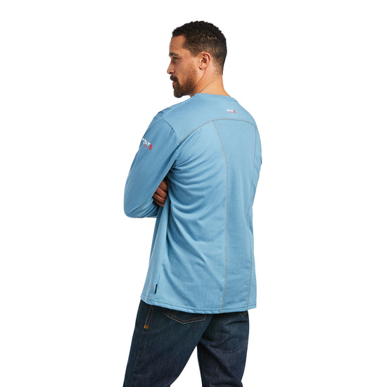 Ariat® Men's FR AC Crew Steel Blue T-Shirt 10039398