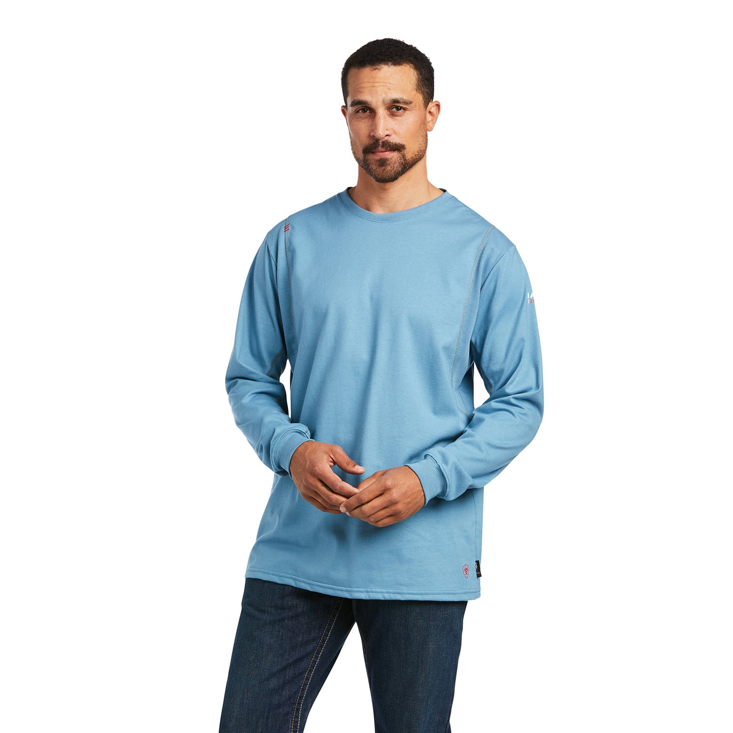 Ariat® Men's FR AC Crew Steel Blue T-Shirt 10039398