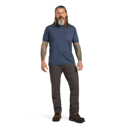 Ariat® Men's Rebar Workman Slate Heather Short Sleeve T-shirt 10039400