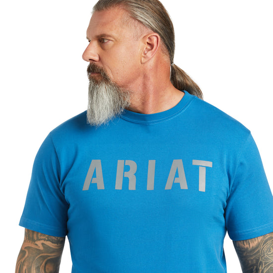 Ariat Men's Rebar Cotton Strong Block Deep Water T-shirt 10039476