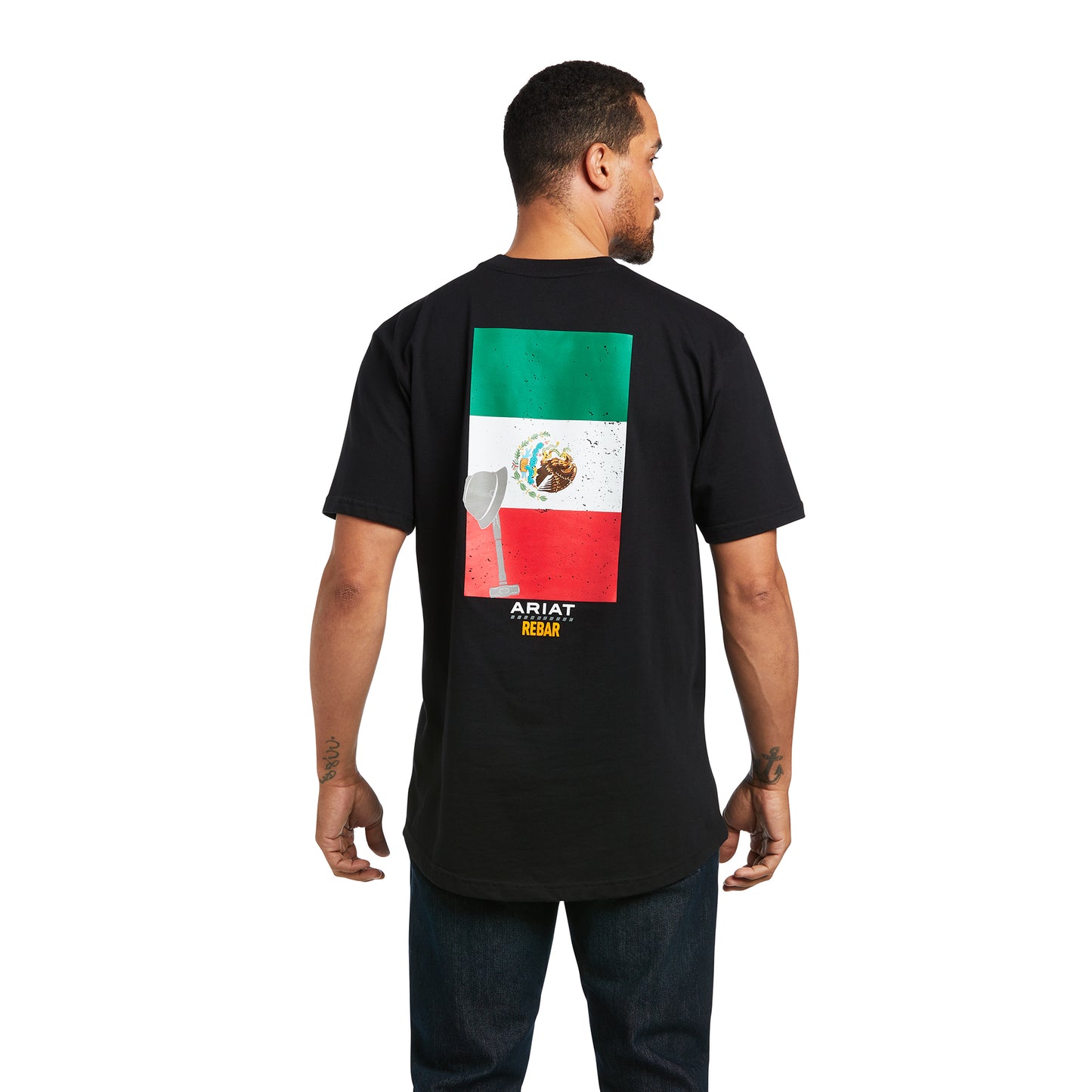 Ariat Men's Rebar Cotton Strong Mexico Pride Black T-shirt 10039620