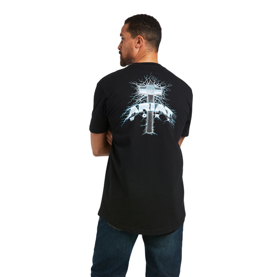 Ariat® Men's Rebar Cotton Strong Voltaic Hammer Black T-shirt 10039665