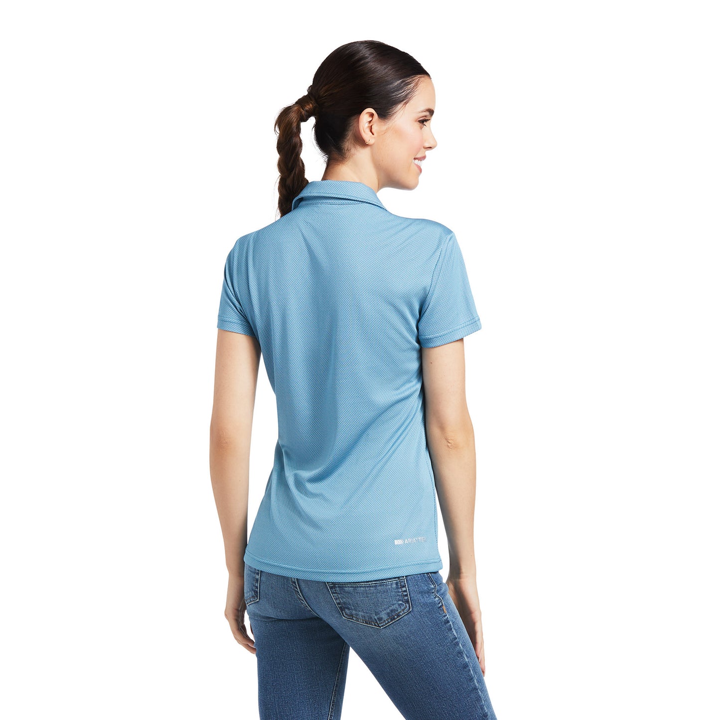 Ariat Ladies Talent Short Sleeve Saxony Blue Polo Shirt 10039323