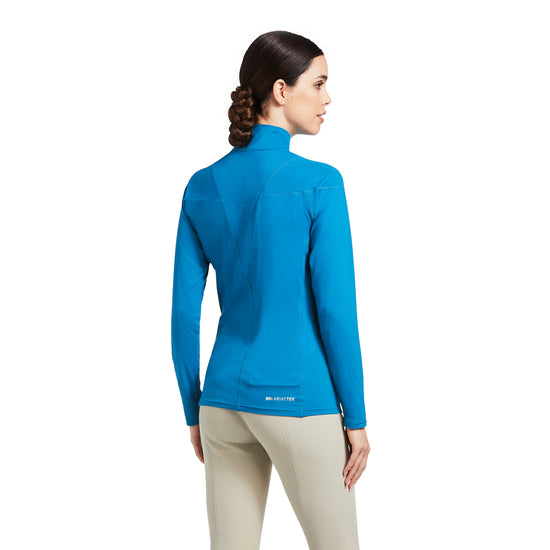 Ariat® Ladies Auburn 1/4 Zip Saxony Blue Baselayer Shirt 10039494