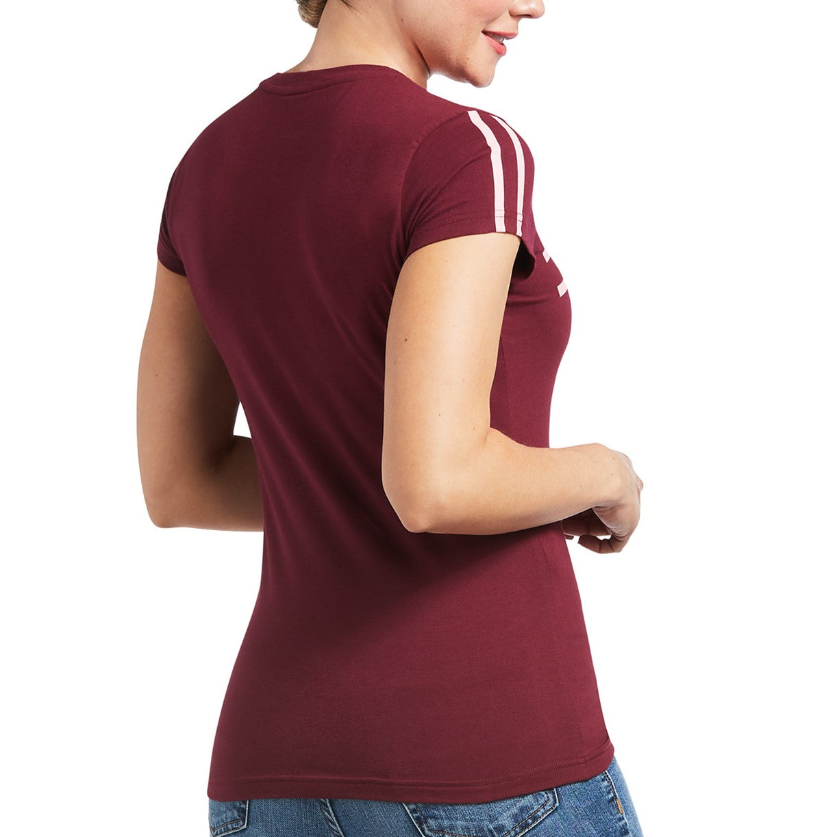 Ariat® Ladies Logo Lane Zinfandel Short Sleeve T-Shirt 10039654