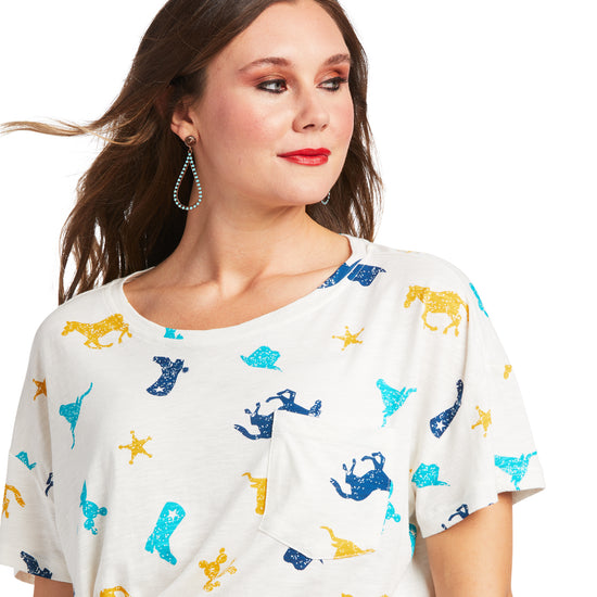 Ariat® Ladies Mojave Cream Short Sleeve Graphic T-Shirt 10039194