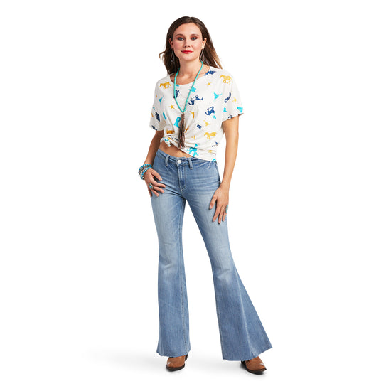 Ariat® Ladies Mojave Cream Short Sleeve Graphic T-Shirt 10039194