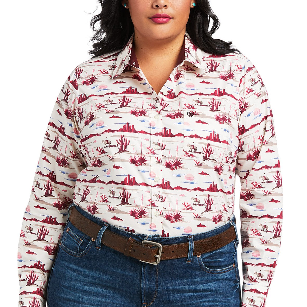 Ariat® Ladies Kirby Yuma Landscape Print Long Sleeve Shirt 10039339