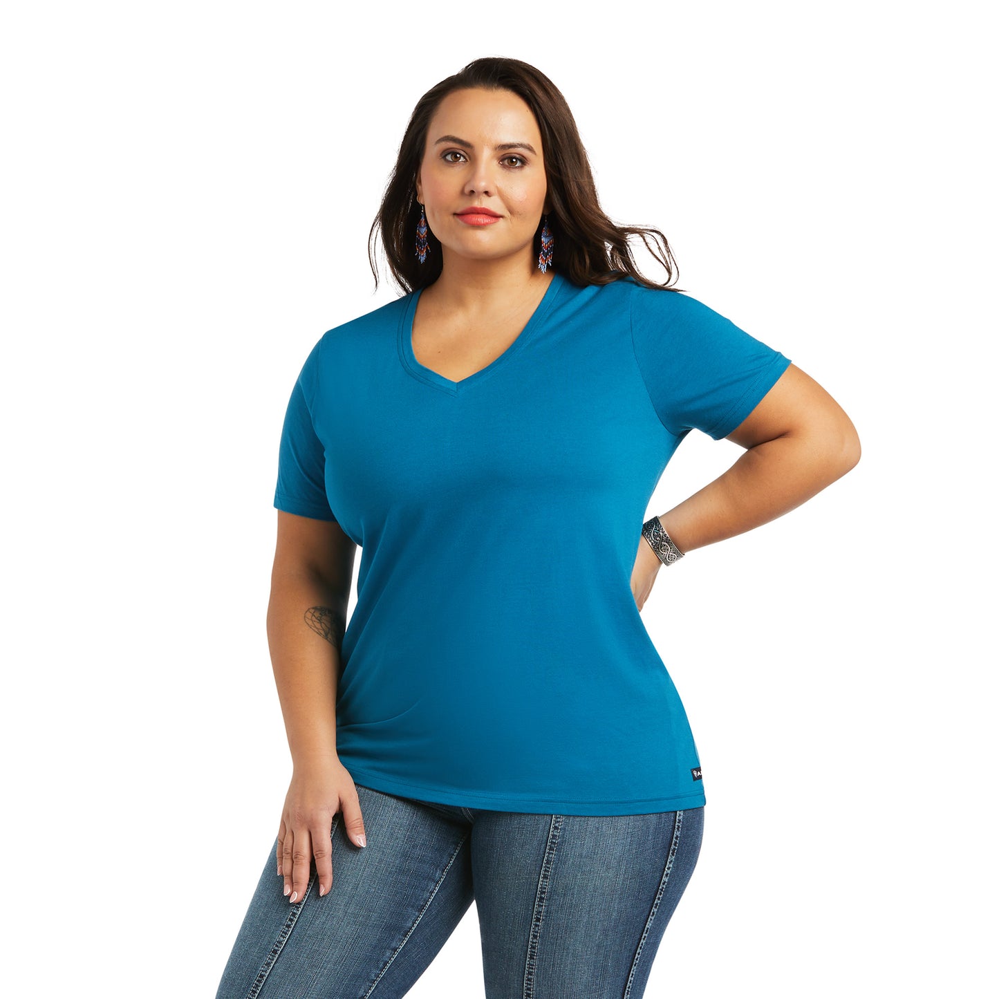 Ariat Ladies Element Saxony Blue Short Sleeve T-Shirt 10039418
