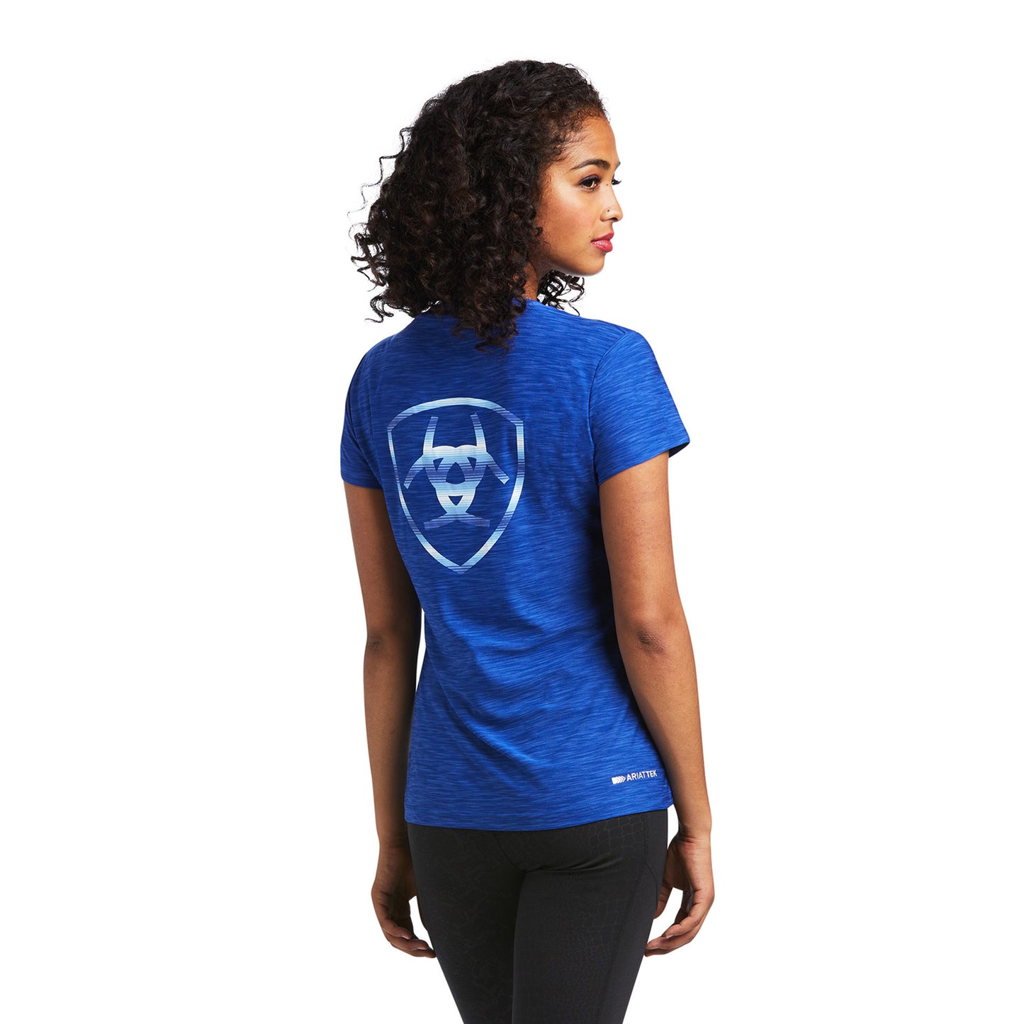 Ariat Ladies Launa Logo Short Sleeve Mazarine Blue Shirt 10039522