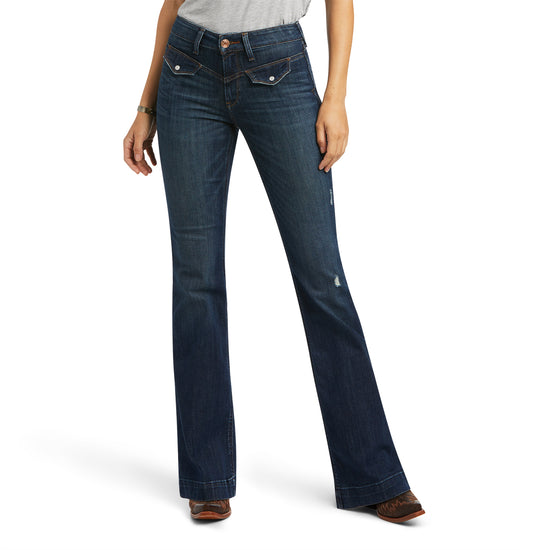 Ariat Ladies Slim Trouser High Rise Bessie Pacific Washed Jeans 10039597
