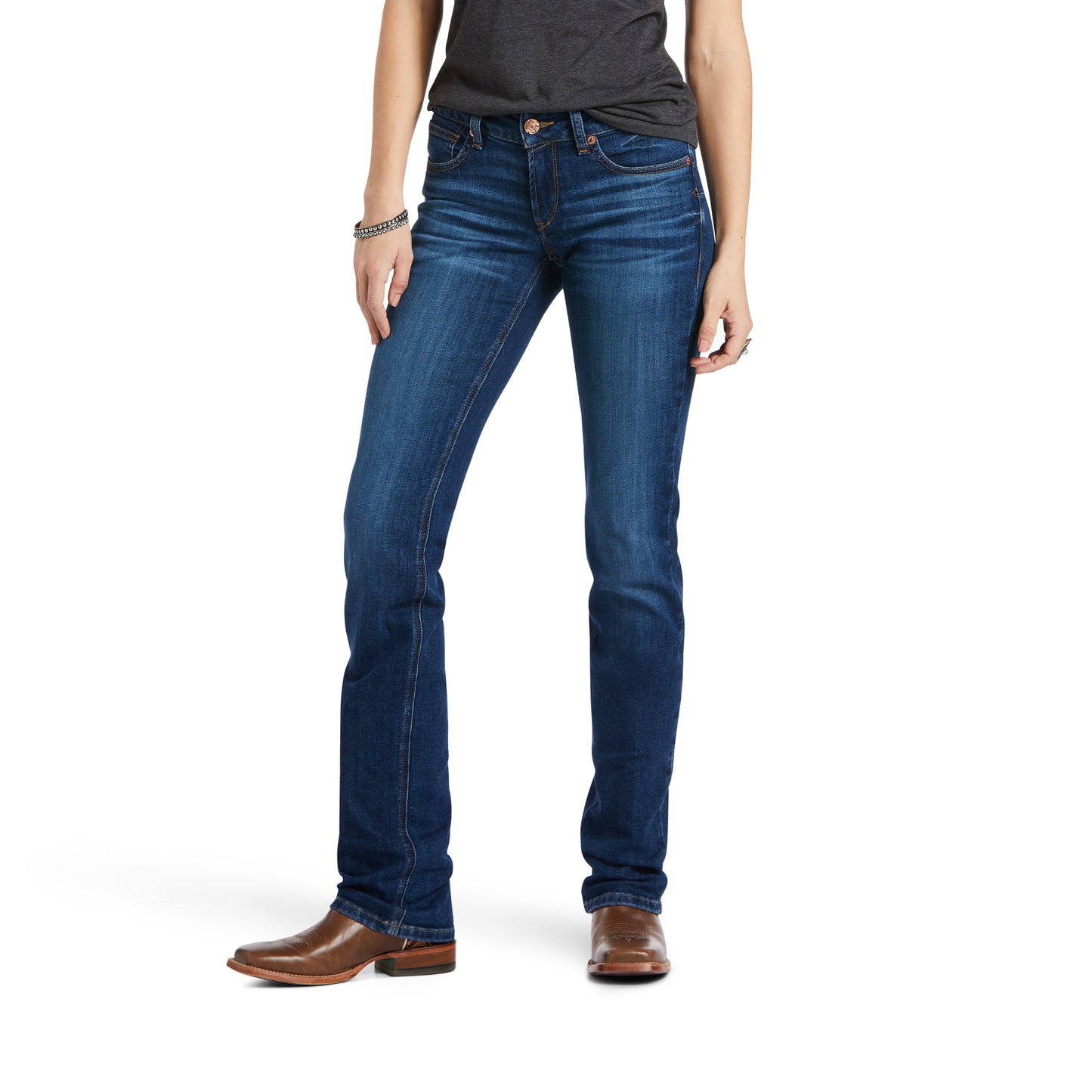 Ariat® Ladies REAL Mid Rise Candace Straight Leg Jean 10039608