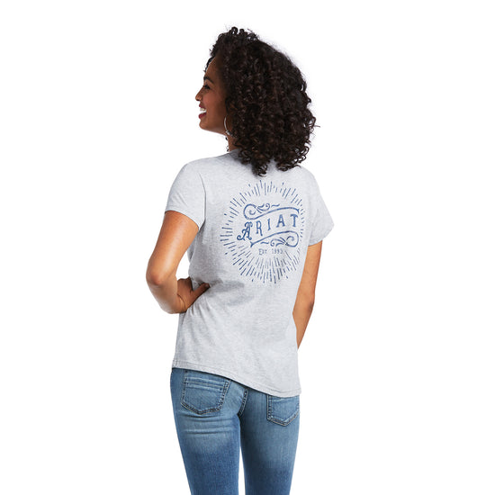 Ariat Ladies R.E.A.L™ Vintage Sunburst Heather Grey T-Shirt 10039772