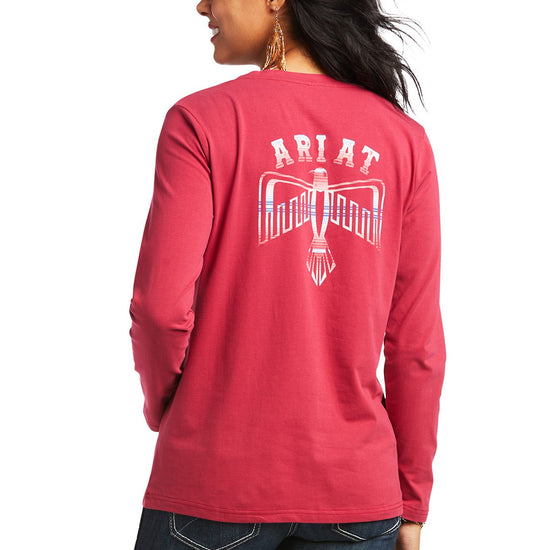 Ariat® Ladies Serape Thunderbird Red Bud Long Sleeve T-Shirt 10039781